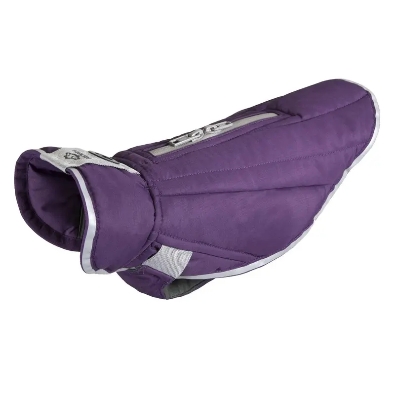 Nimbus Puffer Dog Coat - Plum Purple and Grey Size 16