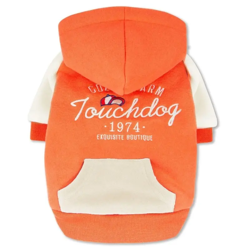 Pet Life Touchdog Heritage Dog Hoodie - Orange X-Small