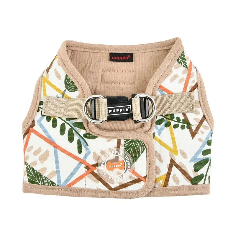 Botanical Vest Dog Harness by Puppia - Beige Small