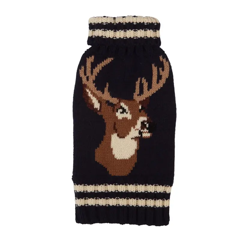 fabdog Stag Dog Sweater - Navy Size 8