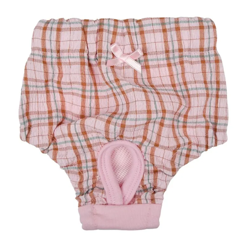 Pinkaholic Eulalia Checkered Dog Sanitary Pants - Indian Pink Small - Out of Stock!