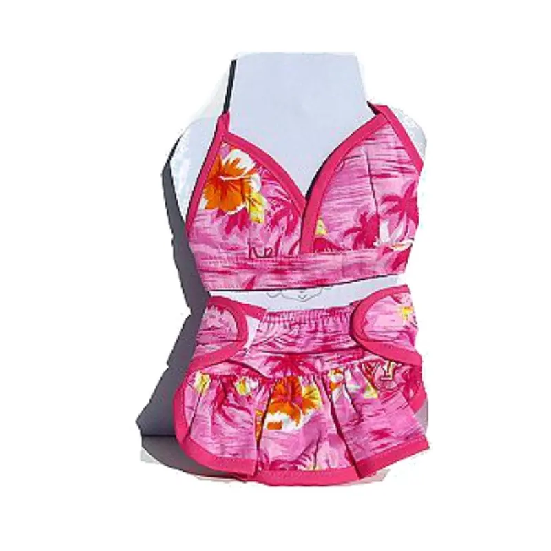 Puppe Love Hawaiian Dog Bikini - Pink Size 1