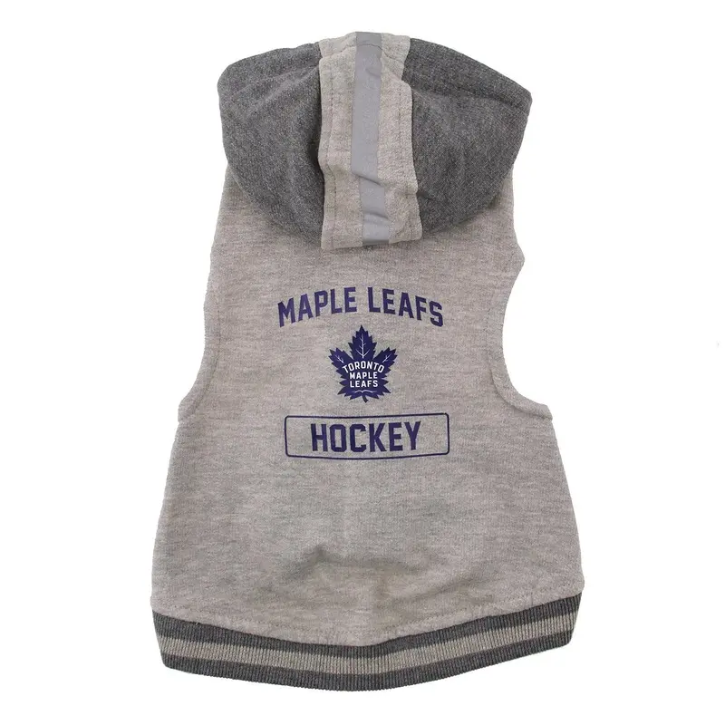 Toronto Maple Leafs Crewneck Dog Hoodie - Gray Medium