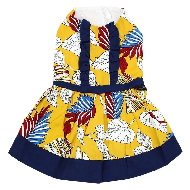 Tribal Leaves Dog Dress by Parisian Pet Small