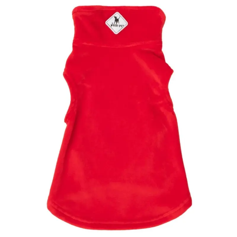 Worthy Dog Brighton Cozy Dog Pullover - Red X-Small