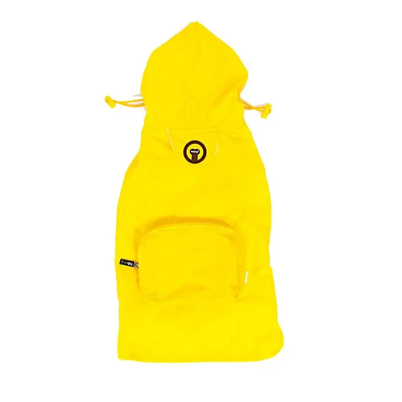 fabdog Pocket Fold Up Dog Raincoat - Yellow X-Small