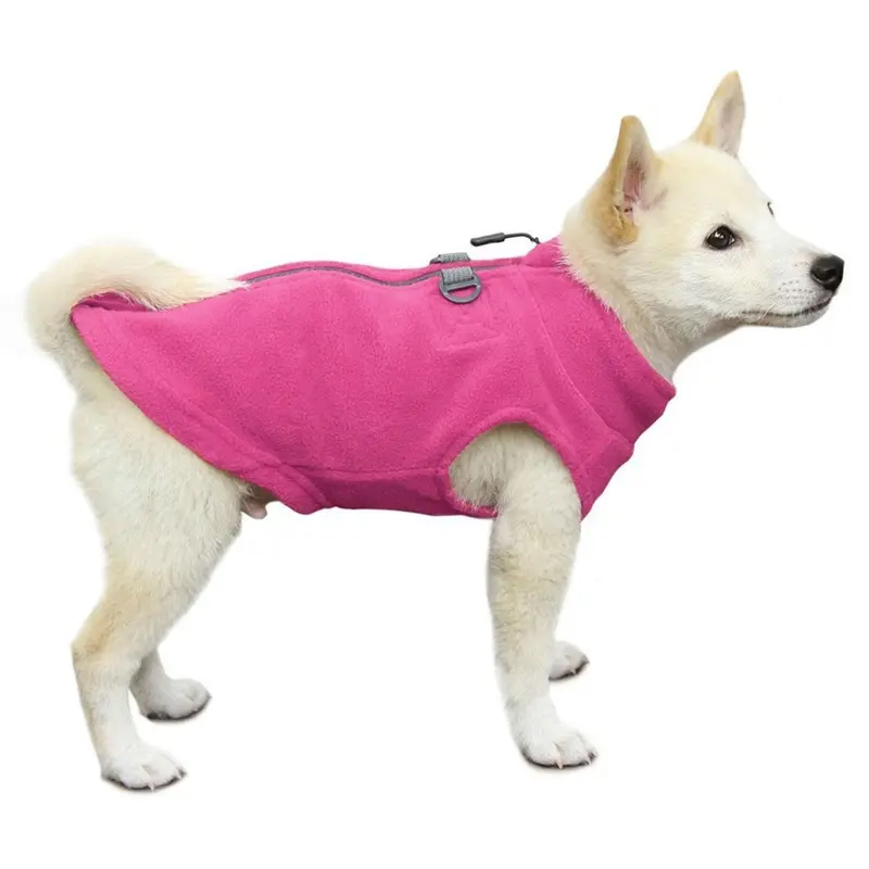 Gooby Zip Up Fleece Dog Vest - Pink X-Small - Out of Stock!