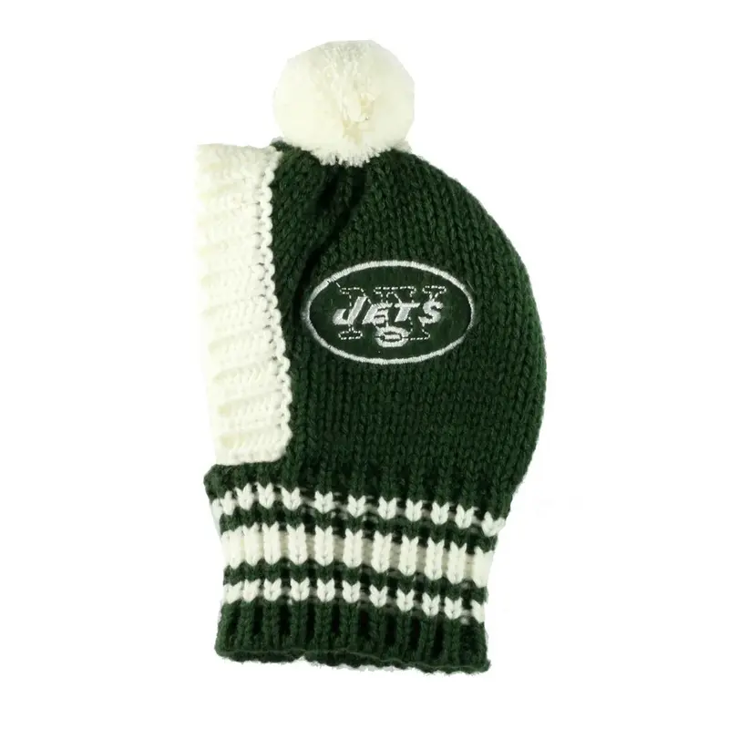 Little Earth New York Jets Knit Dog Hat Small