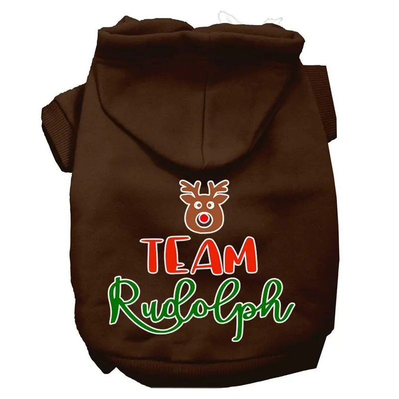 Mirage Team Rudolph Dog Hoodie - Brown X-Small - Out of Stock!