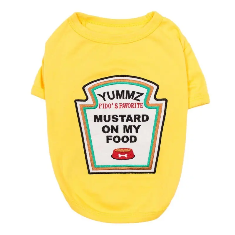 Mustard Licker Dog Costume Shirt Small