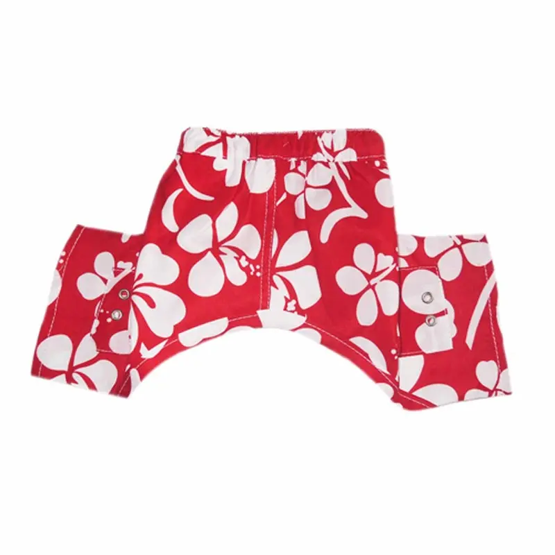 Pooch Outfitters Okinawa Dog Swim Trunks - Red XX-Small