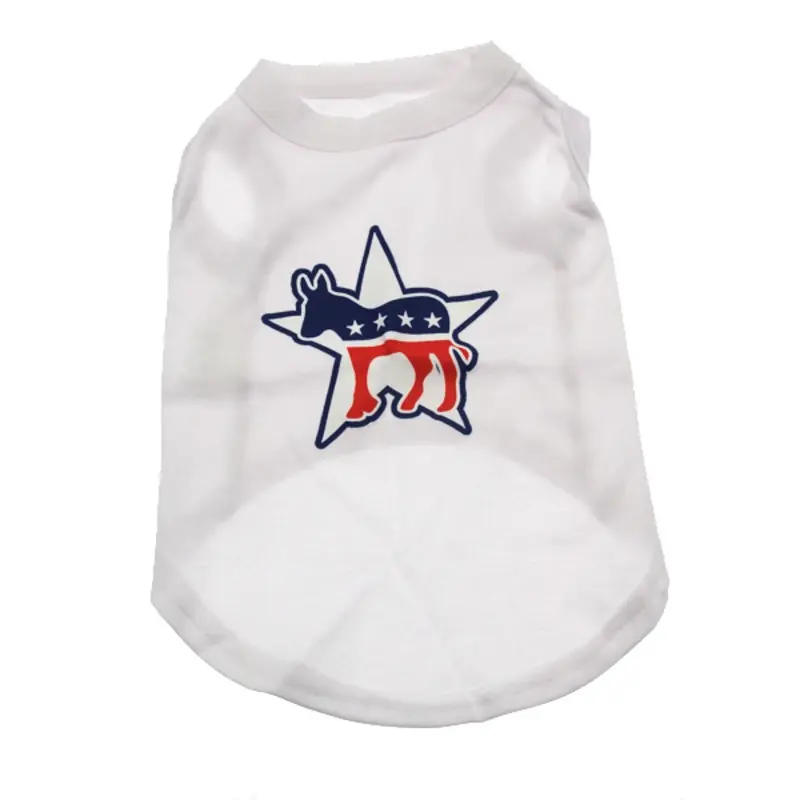 Democratic Party Star Dog Tank Top - White Small