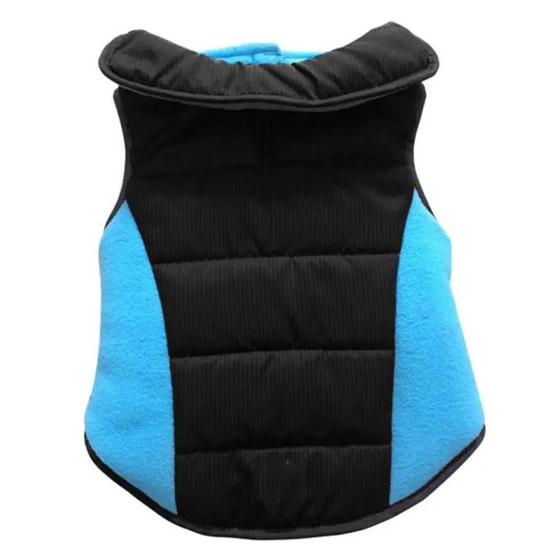 East Side Collection Sporty Puff & Fleece Dog Parka - Blue X-Small
