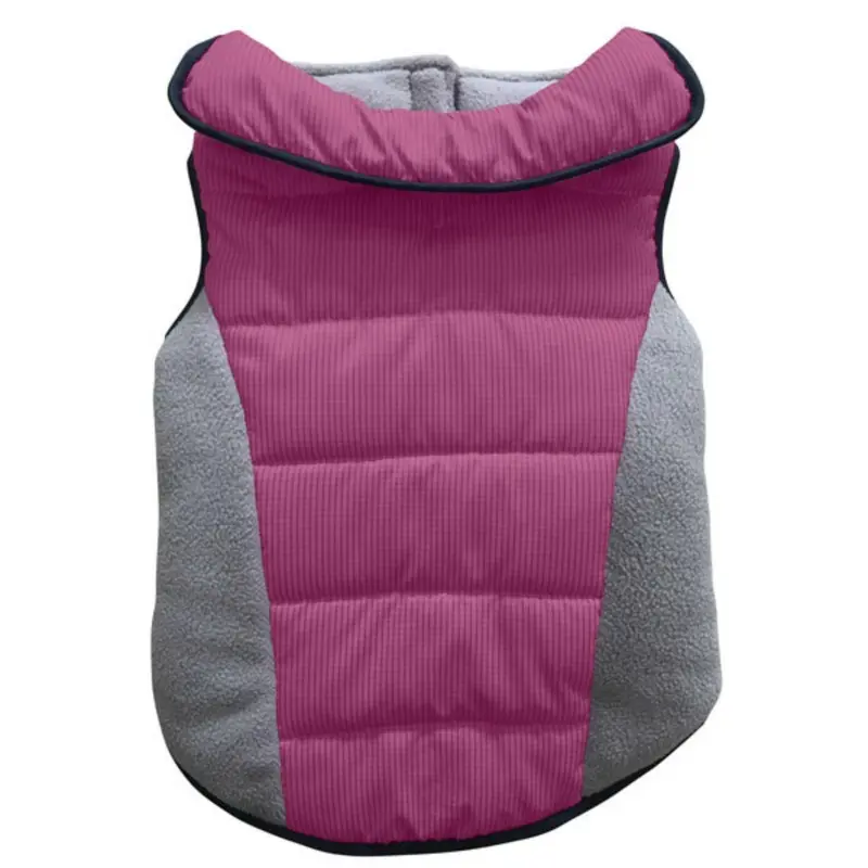 East Side Collection Sporty Puff & Fleece Dog Parka - Pink X-Small