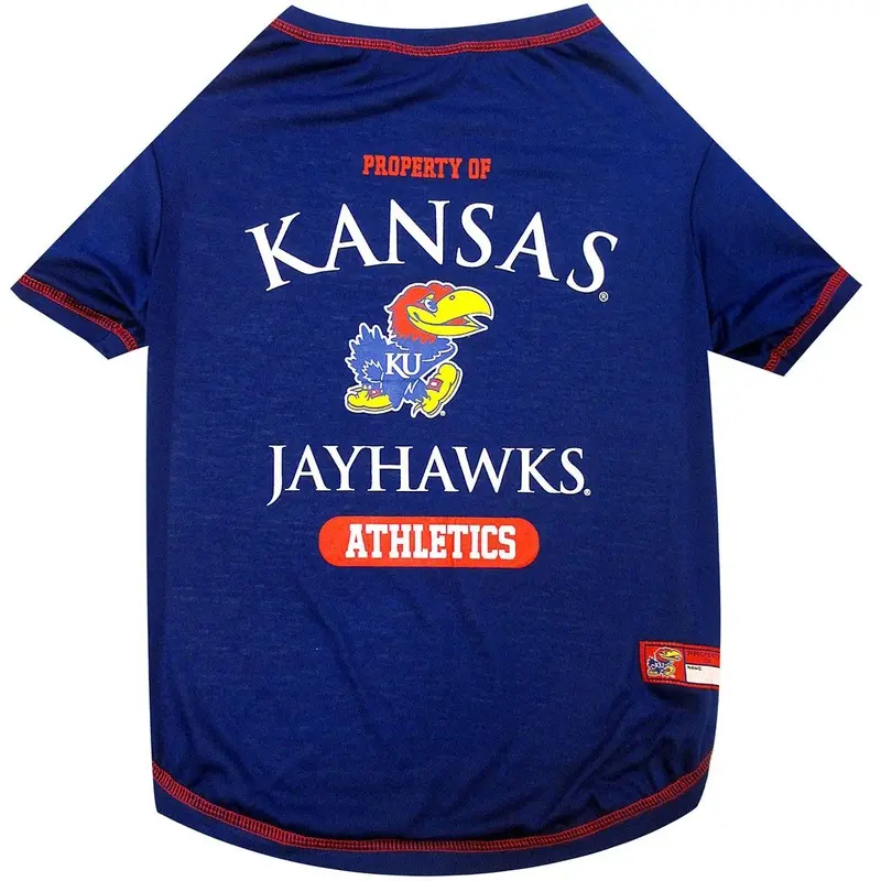 Kansas Jayhawks Athletics Dog T-Shirt - Blue X-Small