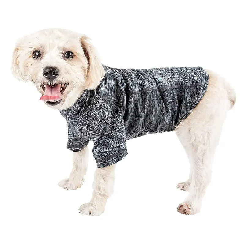 Pet Life ACTIVE Warf Speed Performance Dog T-Shirt - Black Heather Small