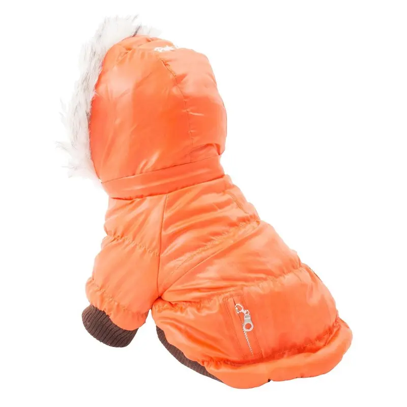 Pet Life Metallic Ski Parka Dog Coat - Orange X-Small