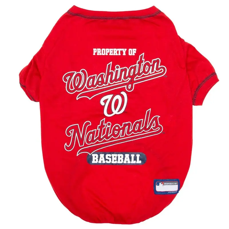 Washington Nationals Dog T-Shirt - Red Small