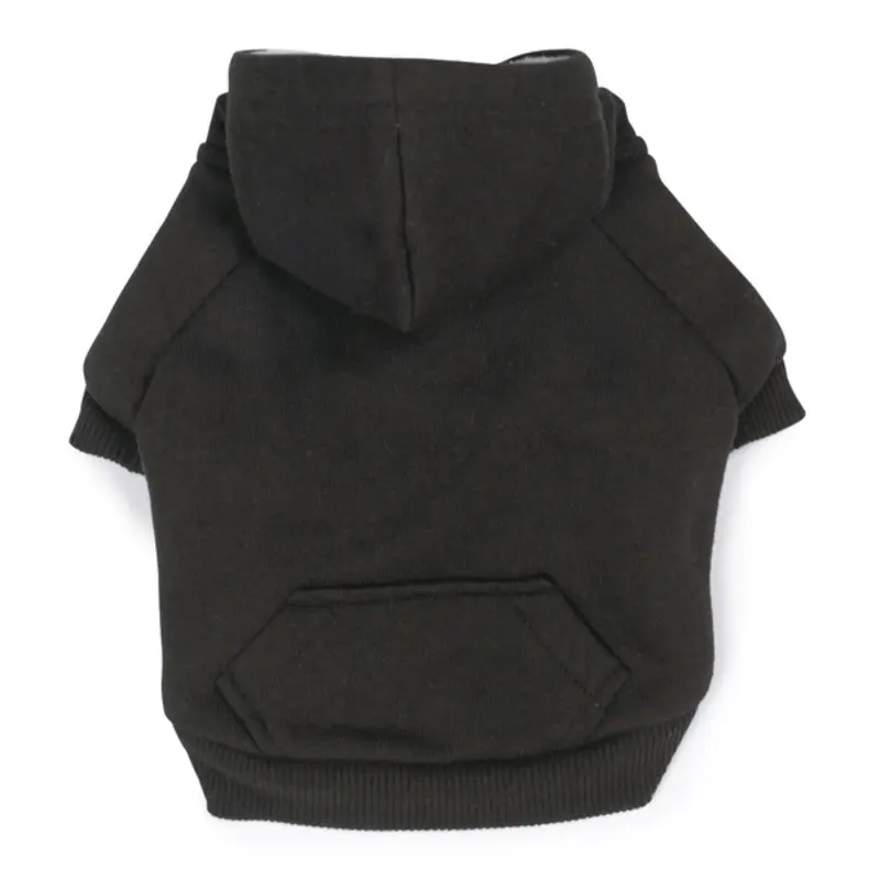 Zack & Zoey Fleece Lined Dog Hoodie - Black Medium