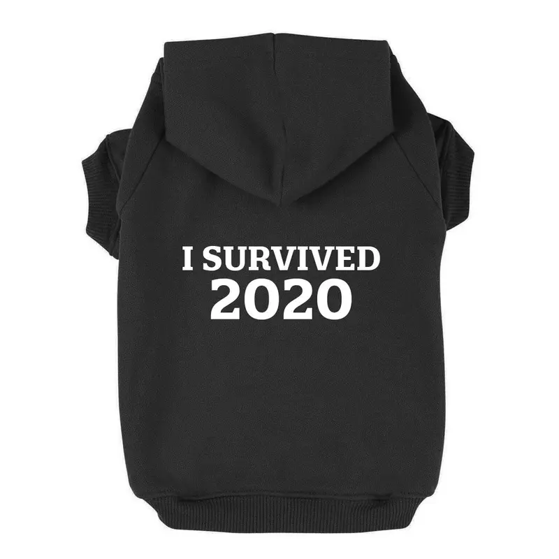 I Survived 2020 Dog Hoodie - Black X-Small