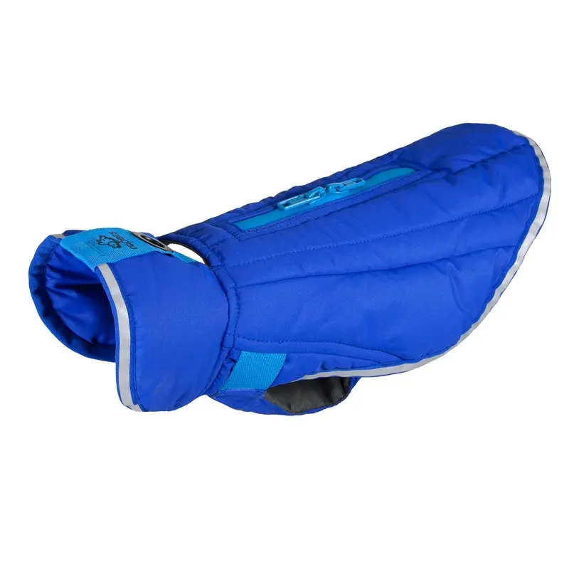 Nimbus Puffer Dog Coat - Royal Blue and Cyan Size 8