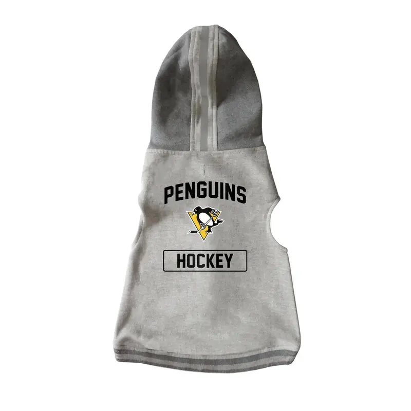 Pittsburgh Penguins Crewneck Dog Hoodie - Gray Small