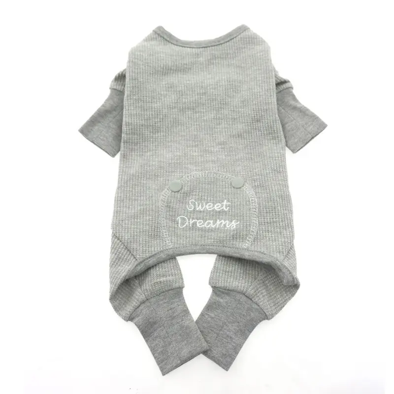 Sweet Dreams Thermal Dog Pajamas by Doggie Design - Alloy Gray X-Small - Out of Stock!