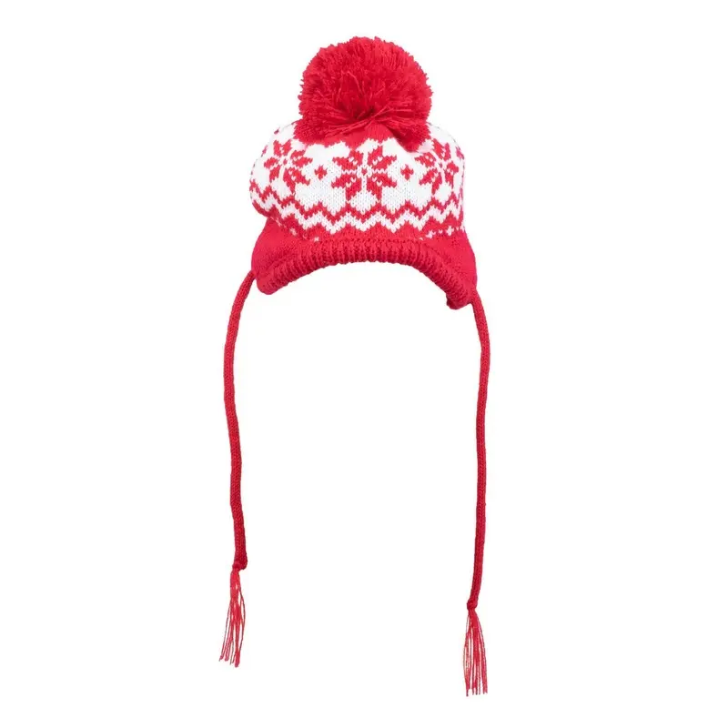 Worthy Dog Fair Isle Snowflake Dog Hat - Red X-Small - Out of Stock!
