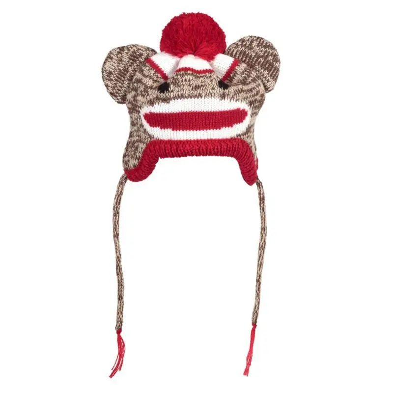 Worthy Dog Sock Monkey Dog Hat - Brown X-Small - Out of Stock!