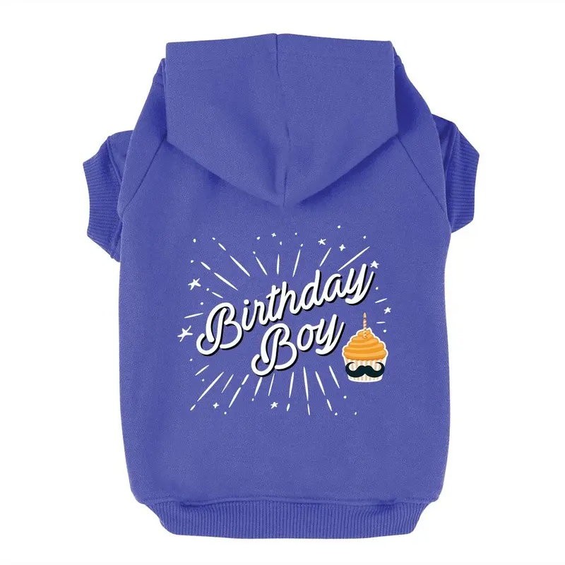 Birthday Boy Dog Hoodie - Blue X-Small