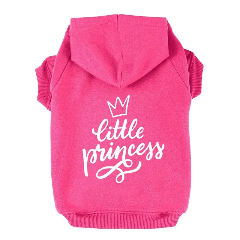 Little Princess Dog Hoodie - Bright Pink X-Small