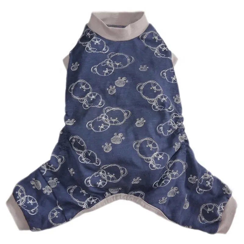 Pooch Outfitters Milo Dog Pajamas with Gray Trim XX-Small