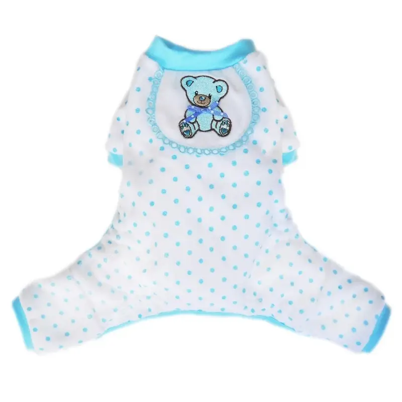 Pooch Outfitters Teddy Bear Dog Pajamas - Blue X-Small - Out of Stock!