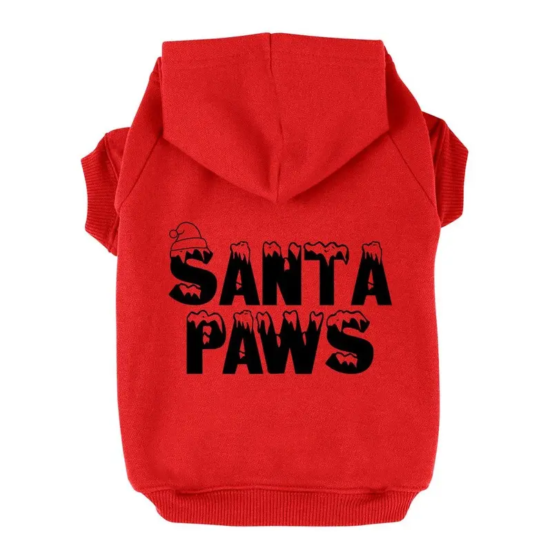 Santa Paws Dog Hoodie - Red X-Small