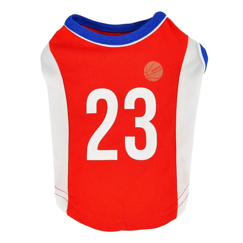 Buzzer Beater Basketball Dog Jersey by Puppia - Red Small