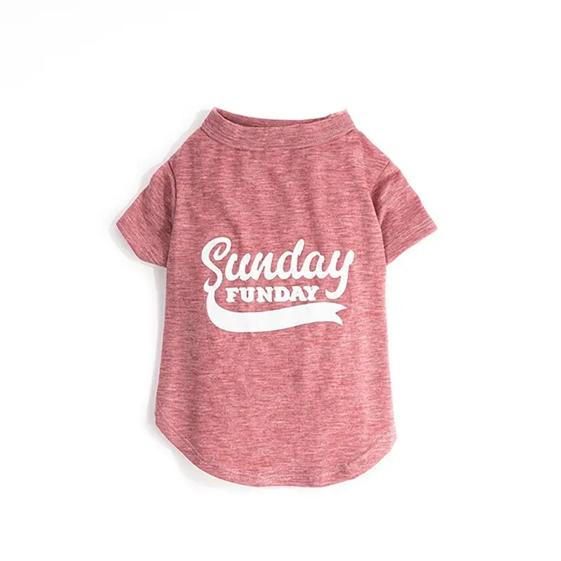 fabdog Sunday Funday Dog Shirt - Heather Red Size 8