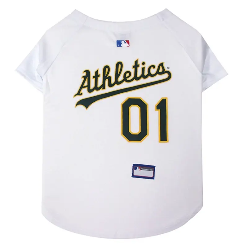 Oakland Athletics Officially Licensed Dog Jersey - White X-Small