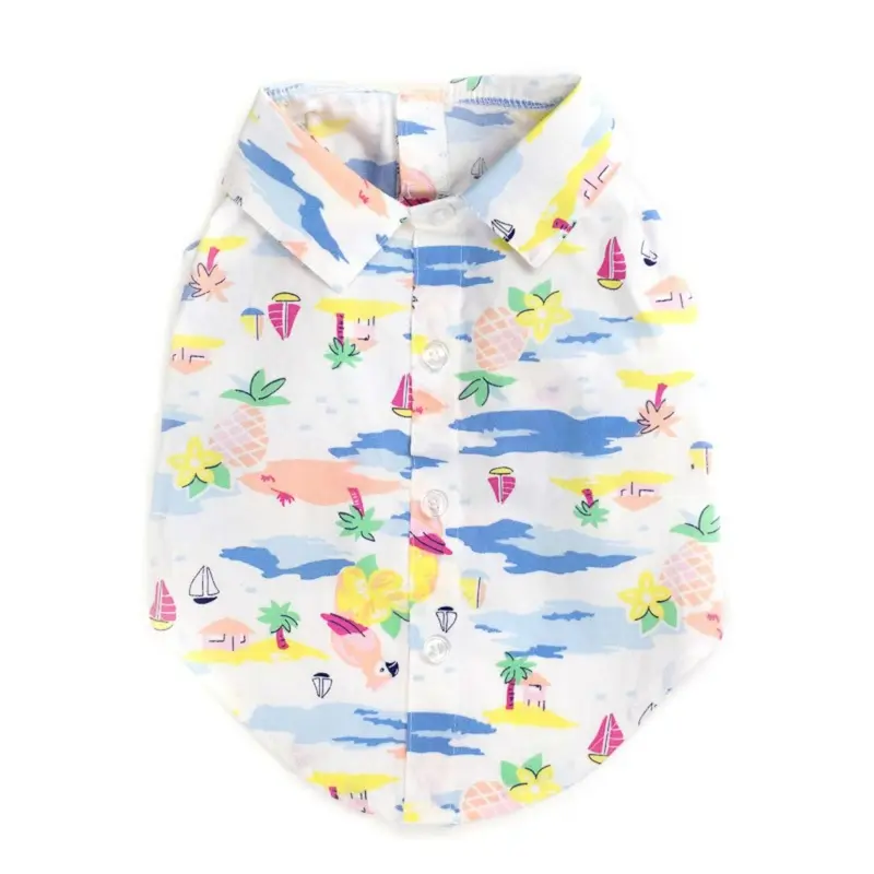 Worthy Dog Scenic Hawaiian Dog Shirt Large