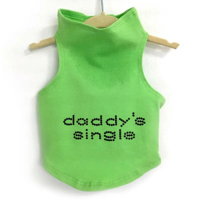 Daisy & Lucy Daddy's Single Dog Tank - Lime Teacup