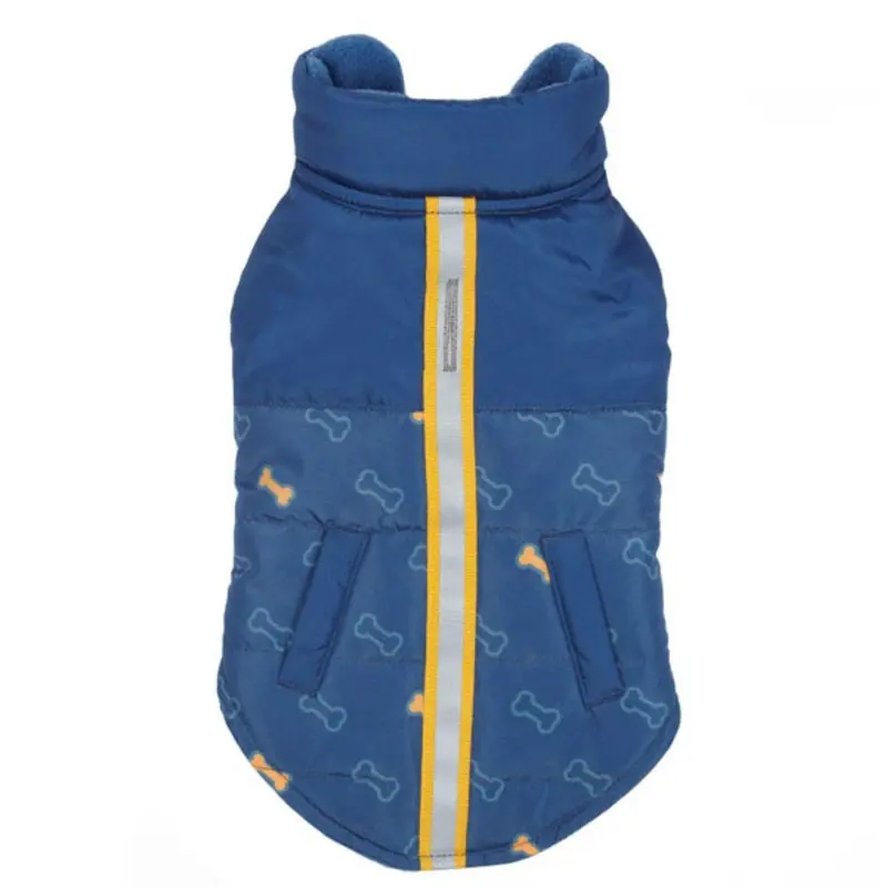 East Side Collection Bone Print Puff Dog Jacket X-Small