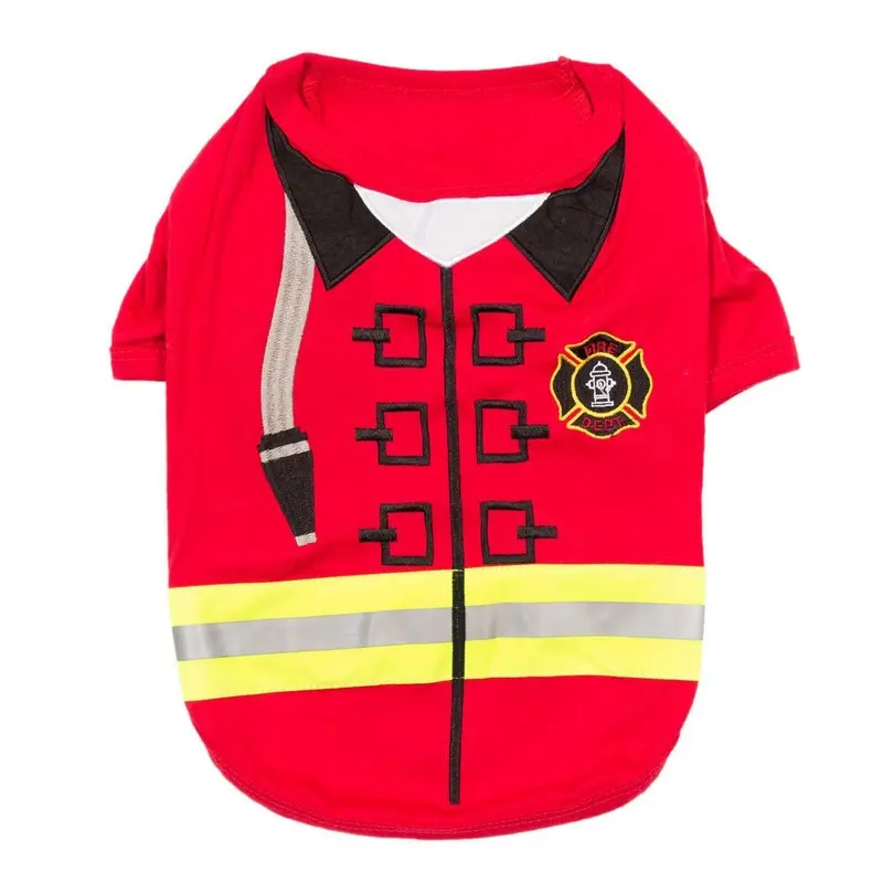 Firebarker Firefighter Dog Costume Shirt Small