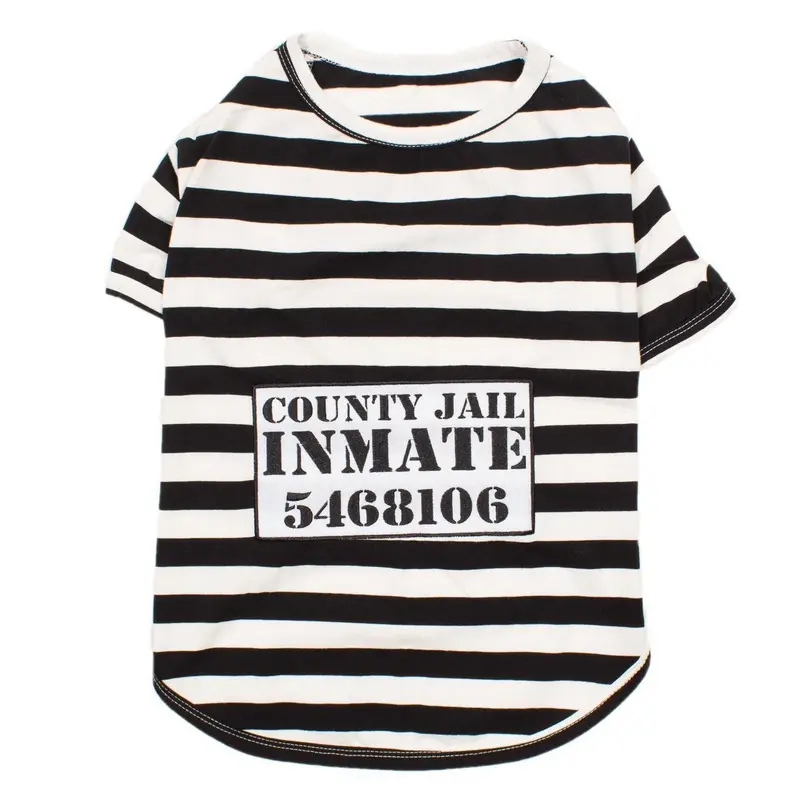 Furry Inmate Dog Costume Shirt Small  - Out of Stock!