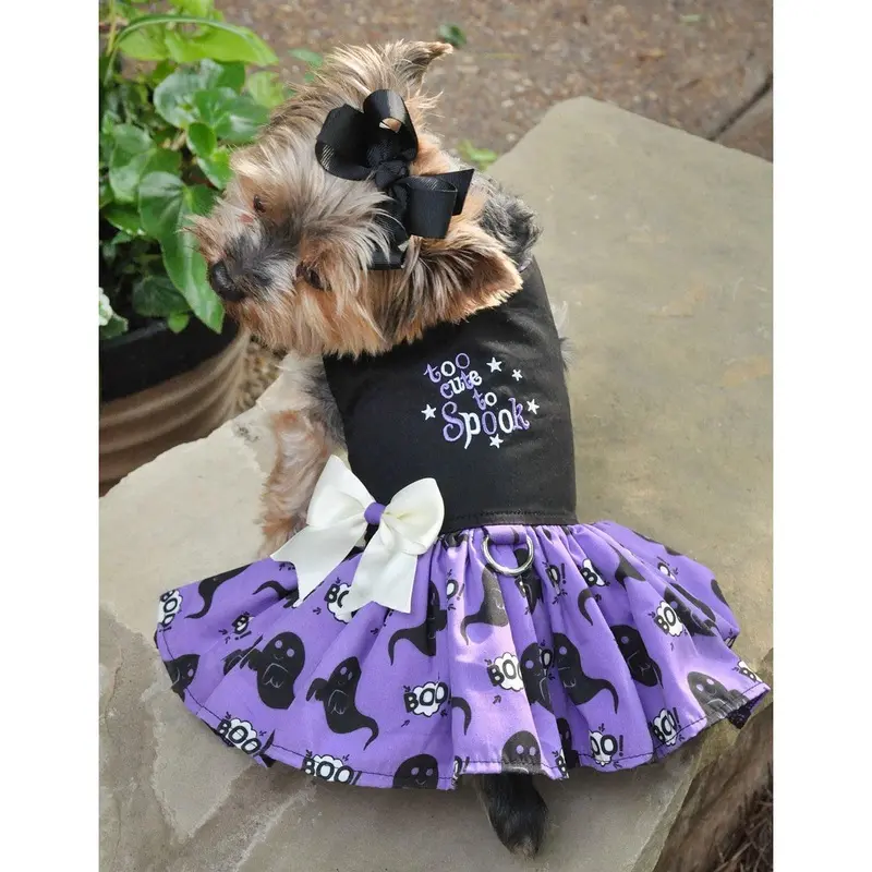 Halloween Dog Harness Dress by Doggie Design - Too Cute to Spook X-Small