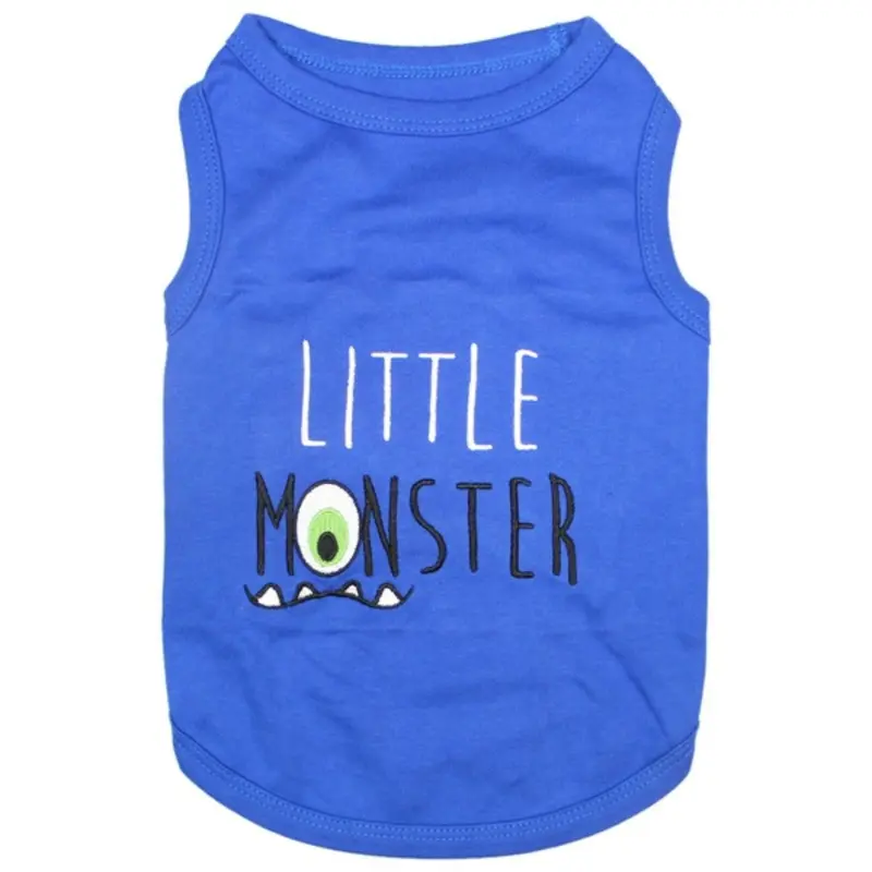 Little Monster Dog Tank by Parisian Pet - Blue Small