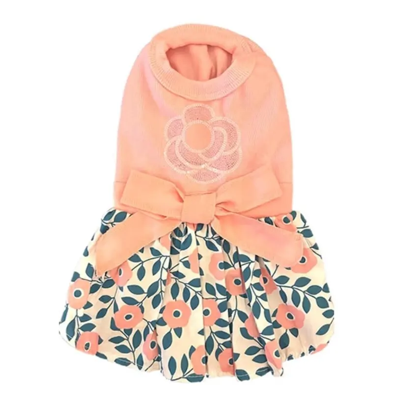 Parisian Pet Cherry Blossoms Dog Dress - Pink X-Large