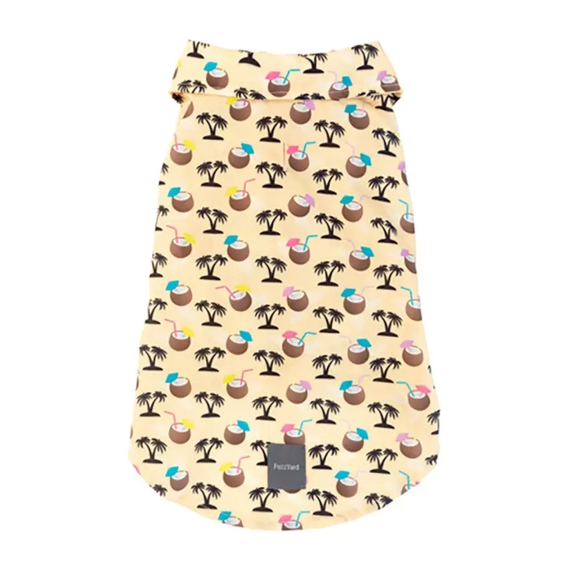 FuzzYard Sandy Coconuts Hawaiian Dog Shirt Size 7