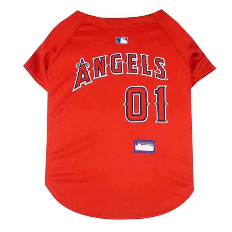 Los Angeles Angels Officially Licensed Dog Jersey - Red Small