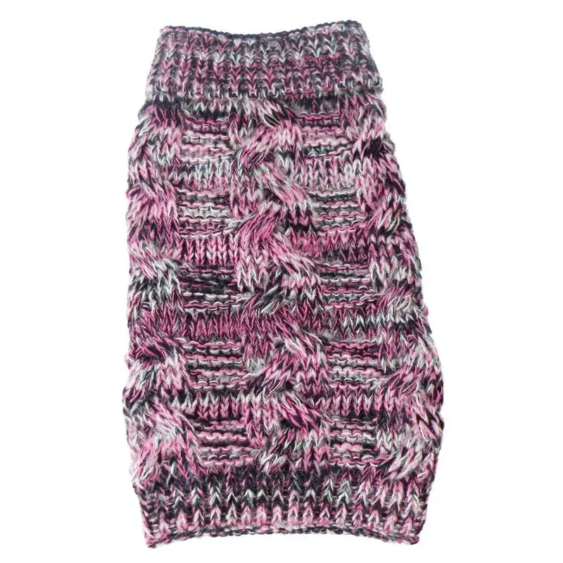 Pet Life Royal Bark Dog Sweater - Pink, Black and Gray Medium