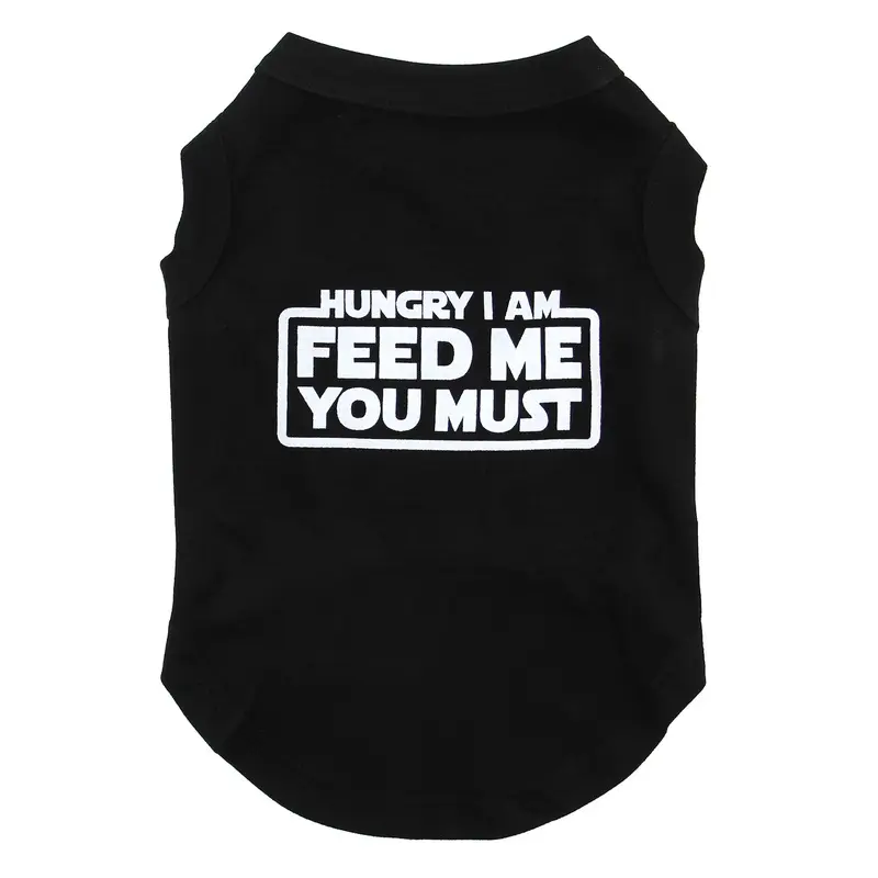 Hungry I Am Dog T-Shirt - Black X-Small