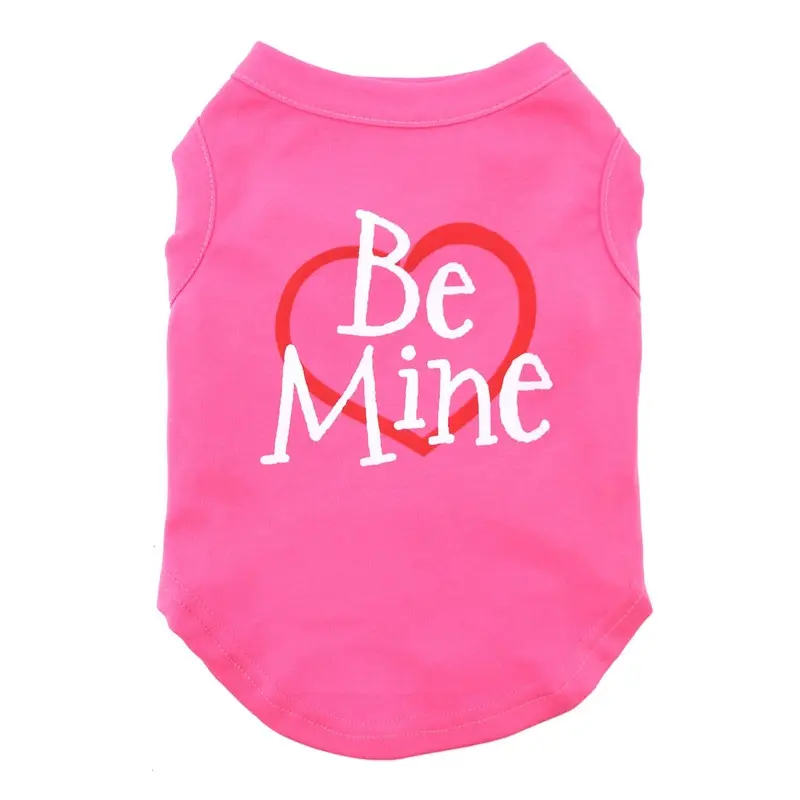 Mirage Be Mine Screen Print Dog Tank - Bright Pink X-Small